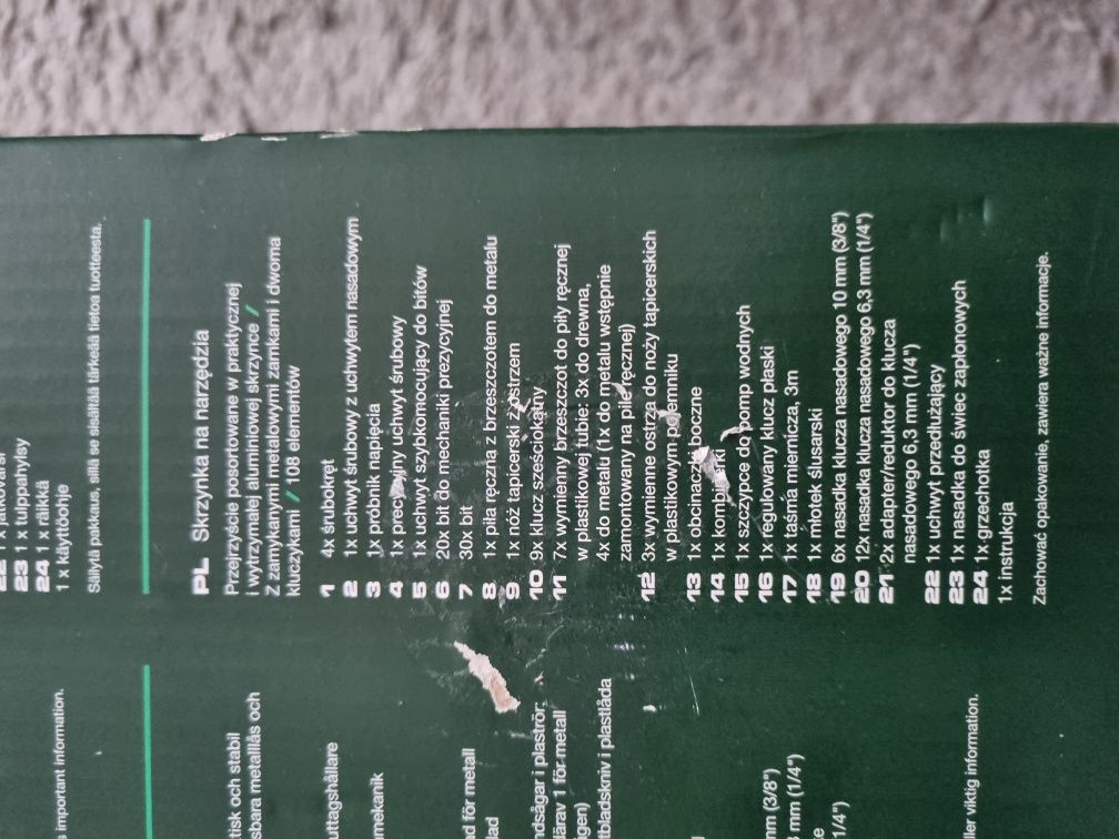 PARKSIDE Walizka Z Narzędziami 108 Elementów