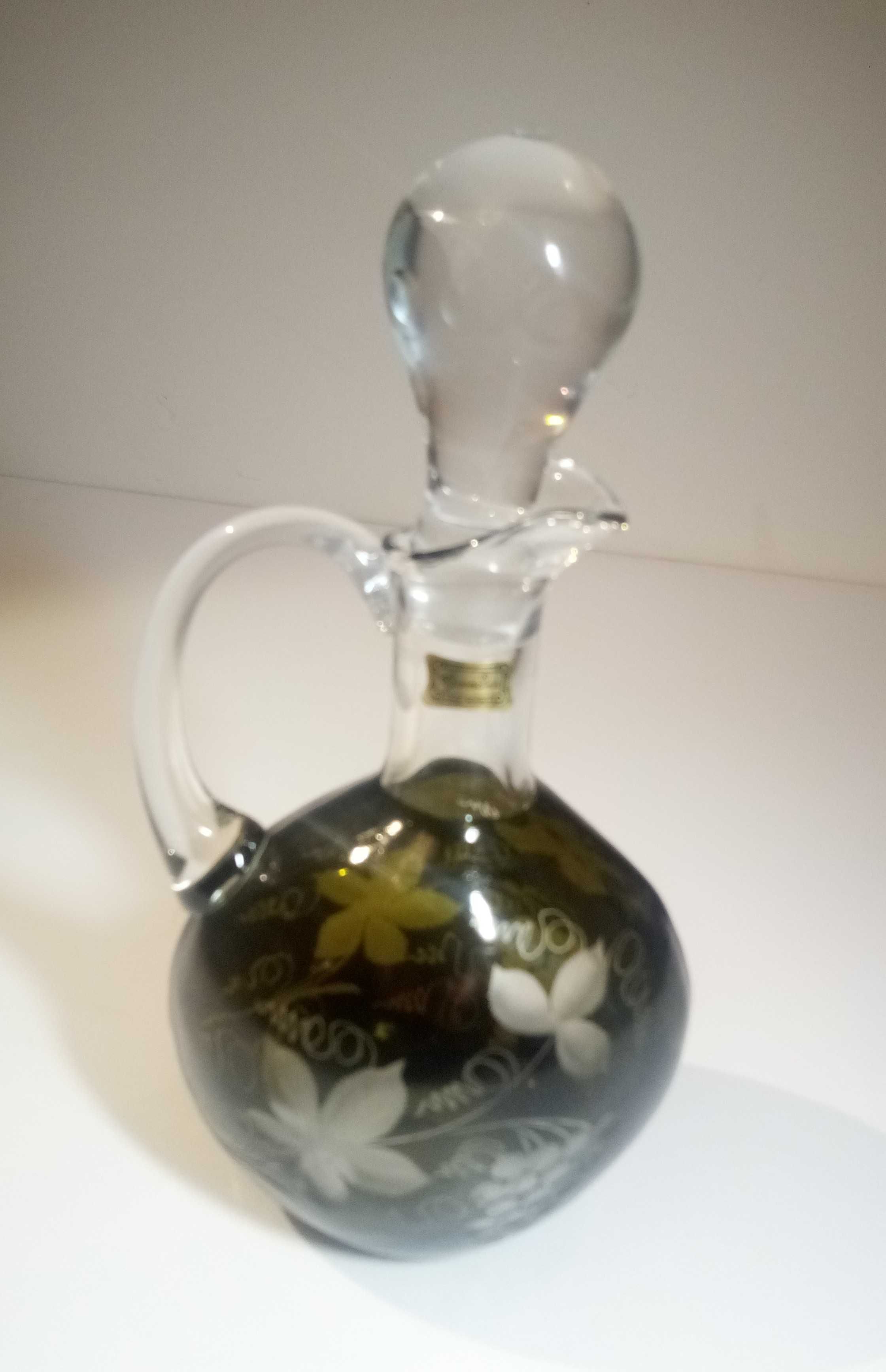karafka szklana z korkiem wyrób artystyczny manufaktury Egermann 24