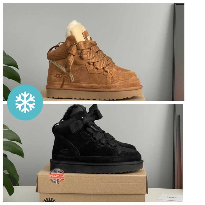 Женские зимние кроссовки UGG Lowmel Sneaker High высокие угги с мехом