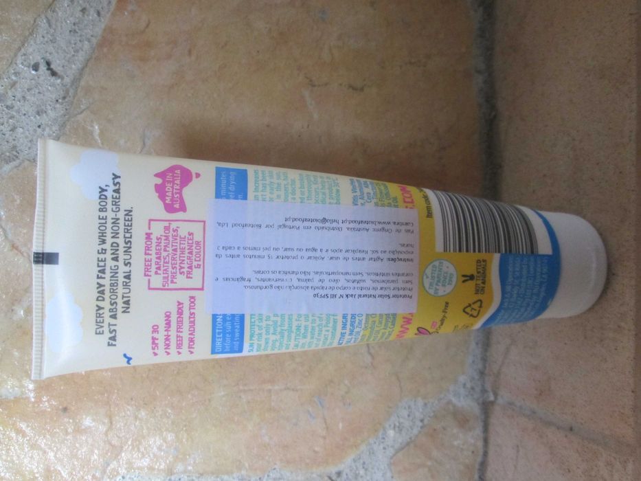 Natural Sunscreen - creme bronzeador para crianças - NOVO