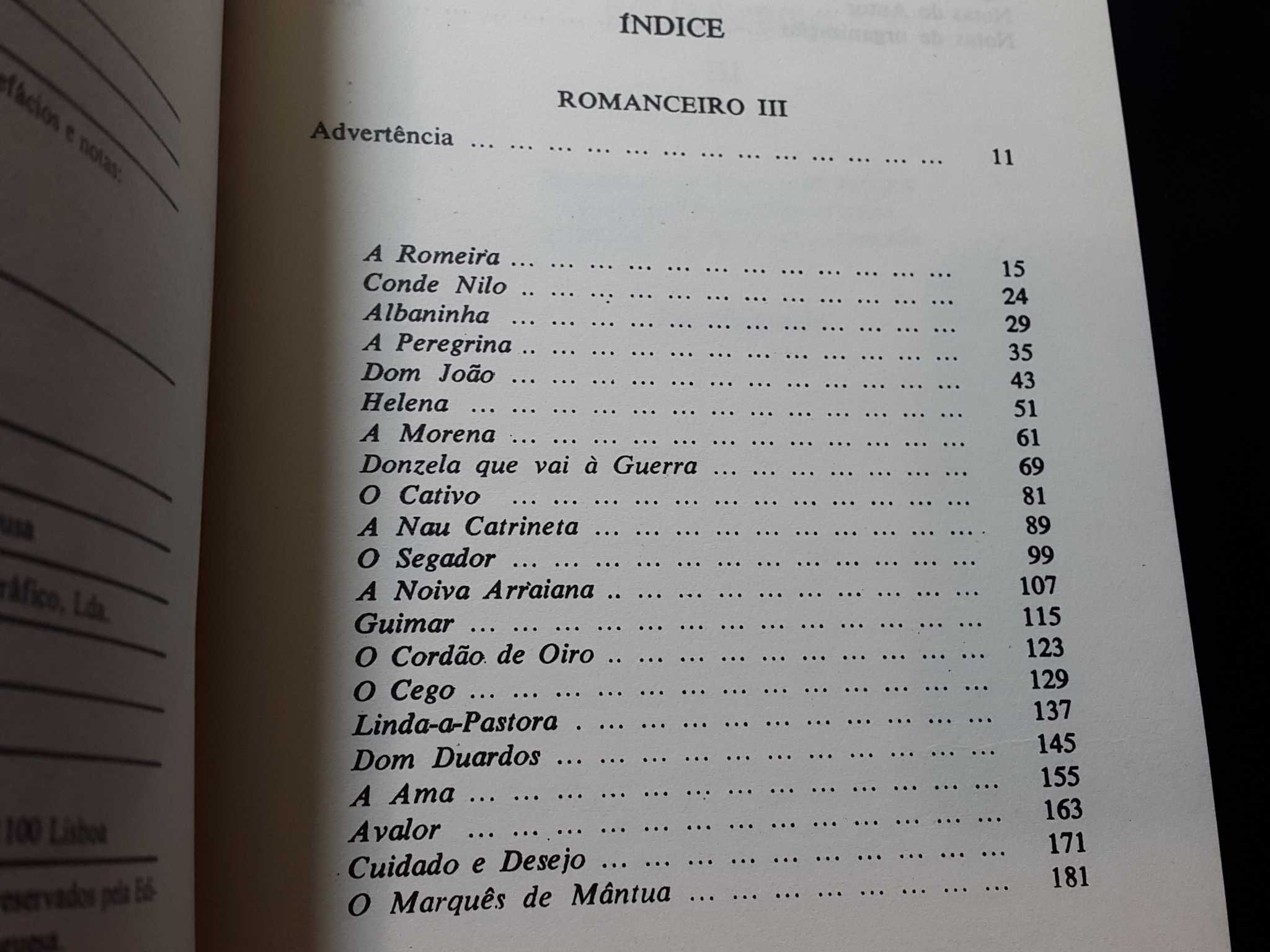 Almeida Garrett - Romanceiro (3 vols., completo)