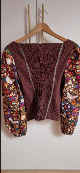 Bluzka folkowa etno boho print Vippi Design unikat slow fashion