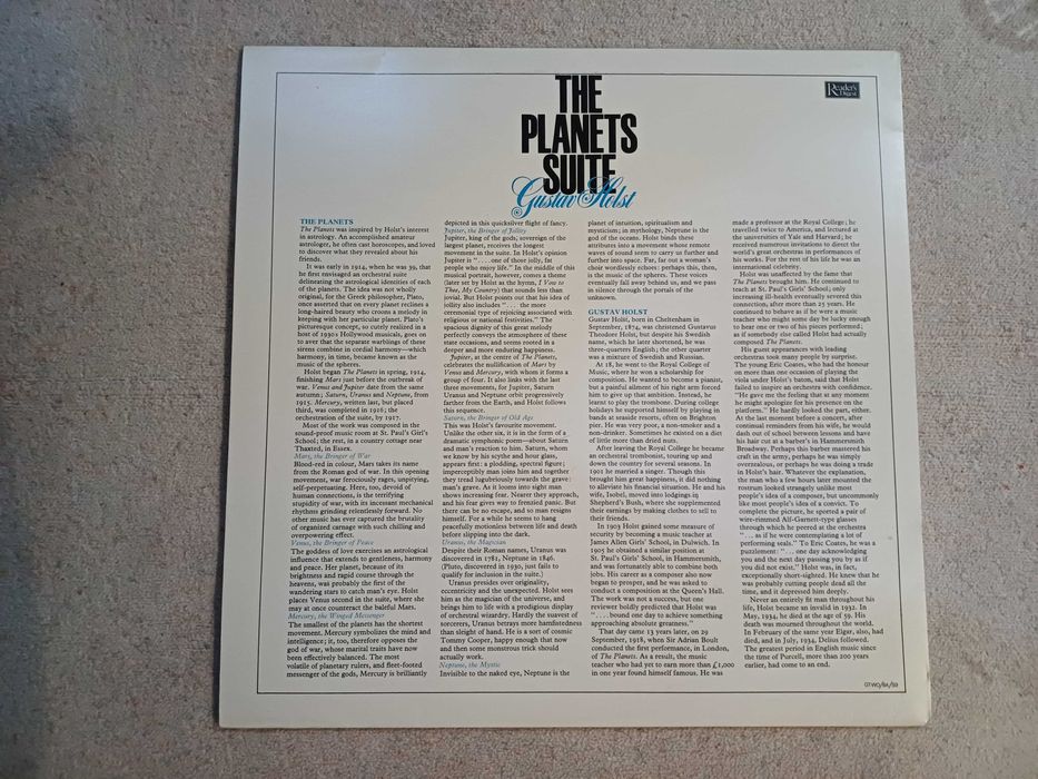 Vinil The planets suite - Gustav Holst. London Philharmonic Orchestra