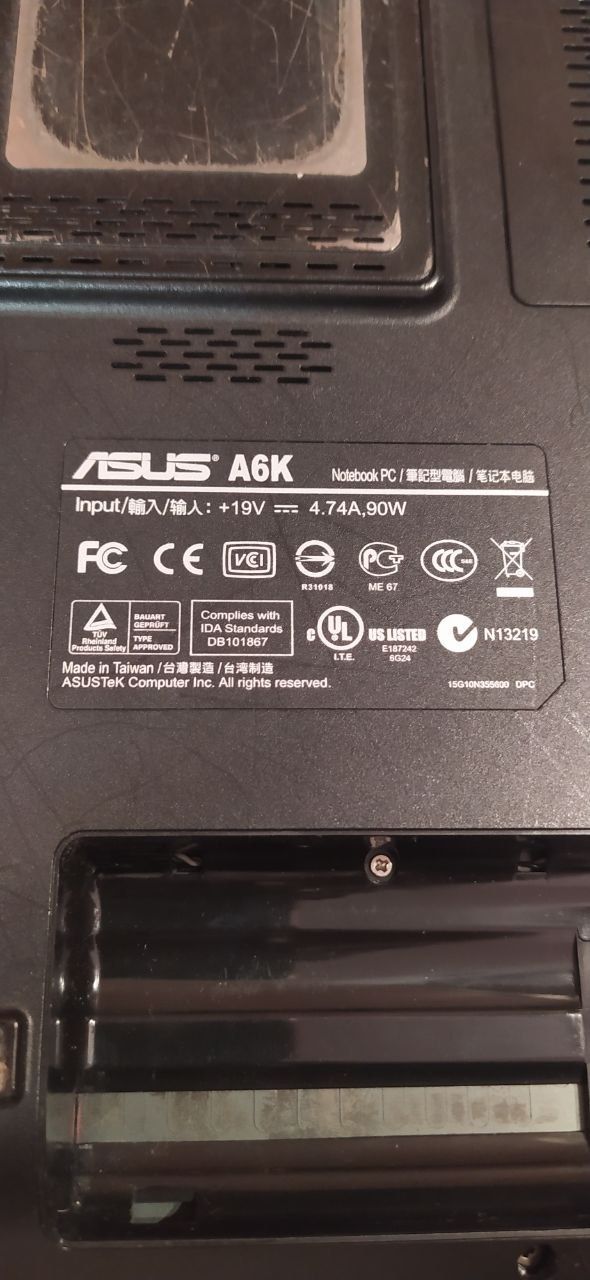 Продам ноутбук Asus A6K