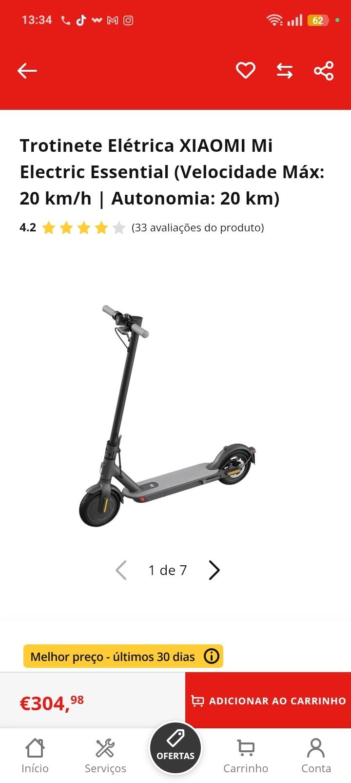Trotinete Xiaomi mi essencial