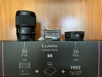Panasonic Lumix S 50mm f1.8 + 26mm f8 + Bateria DMW-BLK22EB