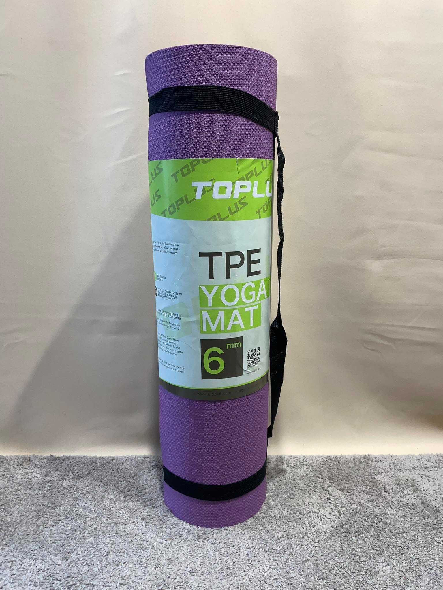 TOPLUS Mata fitness gimnastyczna do ćwiczeń jogi pilates 180x60 cm