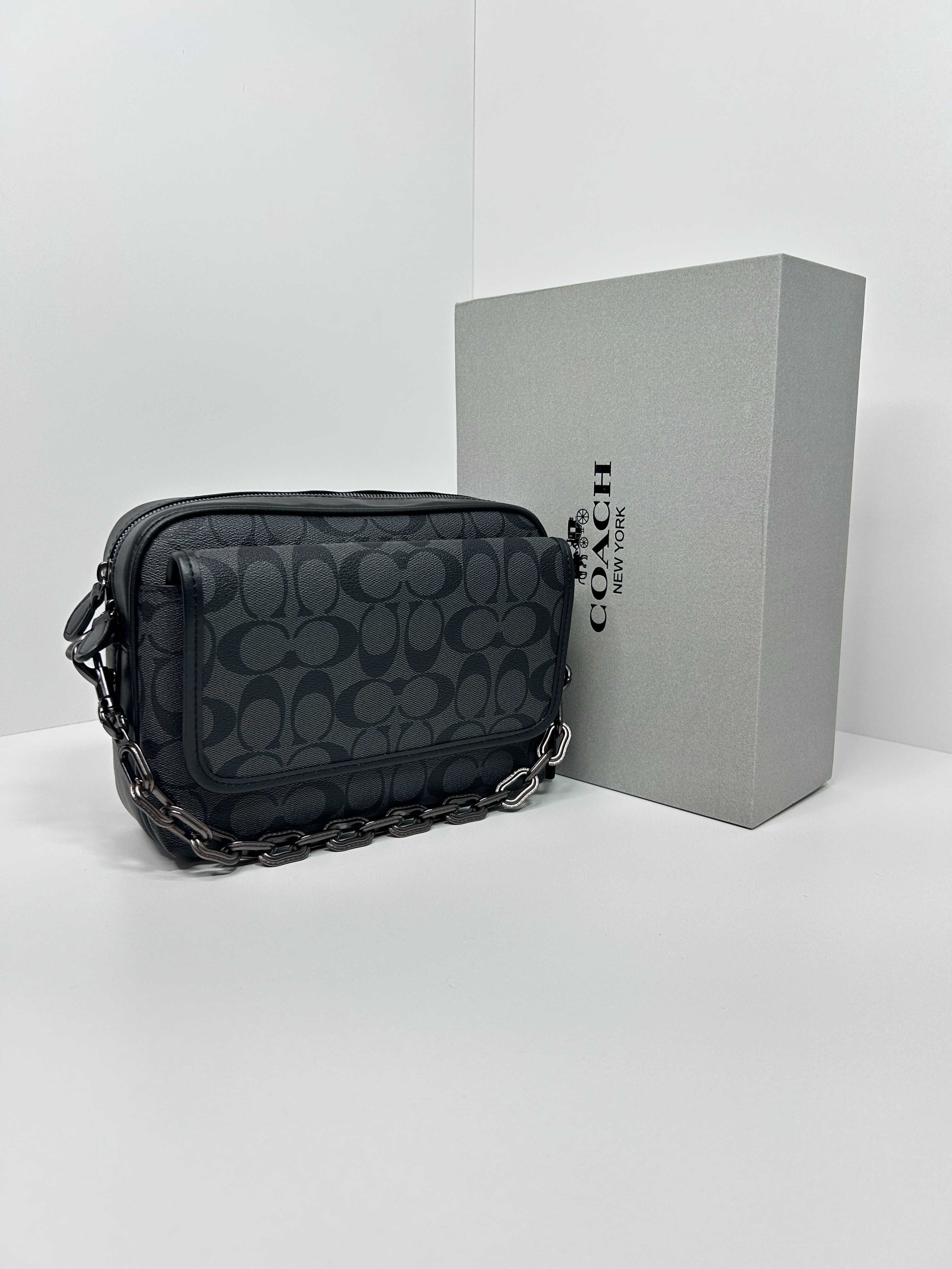 Чоловіча сумка Coach - фірмова Канва!