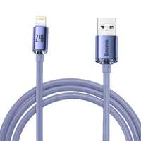 Baseus kabel przewód USB - Lightning 2,4A 2m fioletowy
