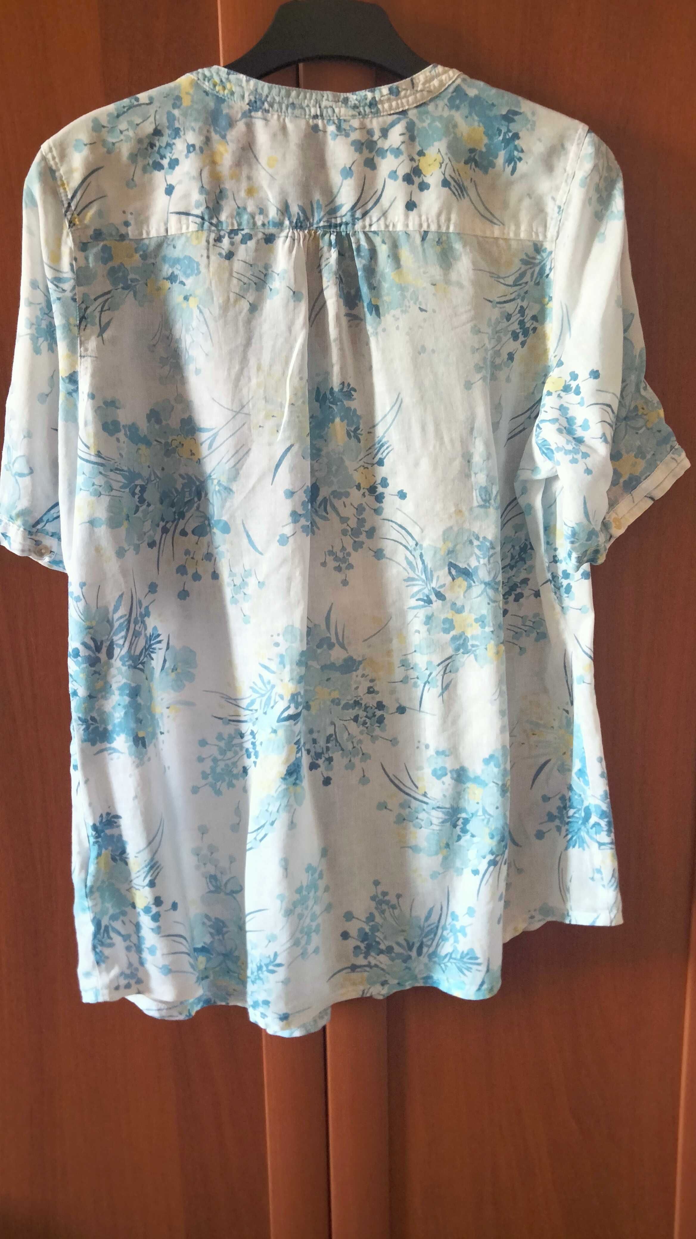Ніжна котоново-льняна літня блуза M&S, XL-3XL