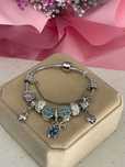 Srebrna bransoletka charms samolot Ala Pandora glamour vintage viral