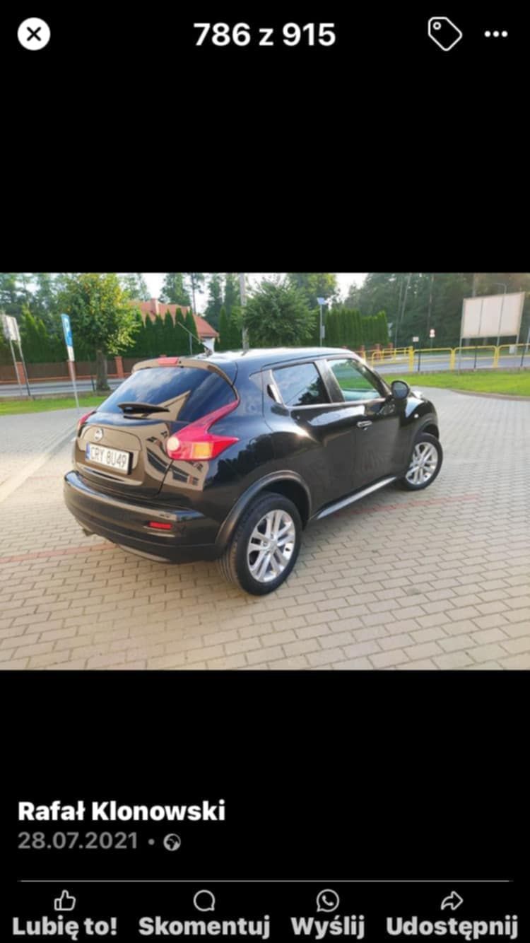 Nisan juke posiada kamerke cofania klima