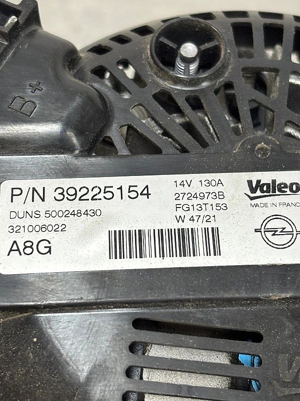Alternator Opel Astra K V 5/1.5 Cdti