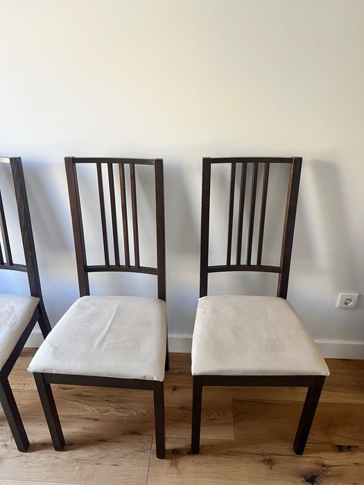 4 cadeiras jantar madeira e bege IKEA - DESCONTO