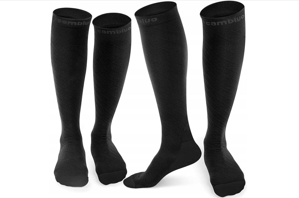 Skarpety uciskowe (zestaw 2 pary) L/XL czarne (do biegania, na rower,)