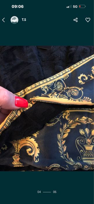 Szlafeok unisex s m l xl xxl  versace czarny , zolty