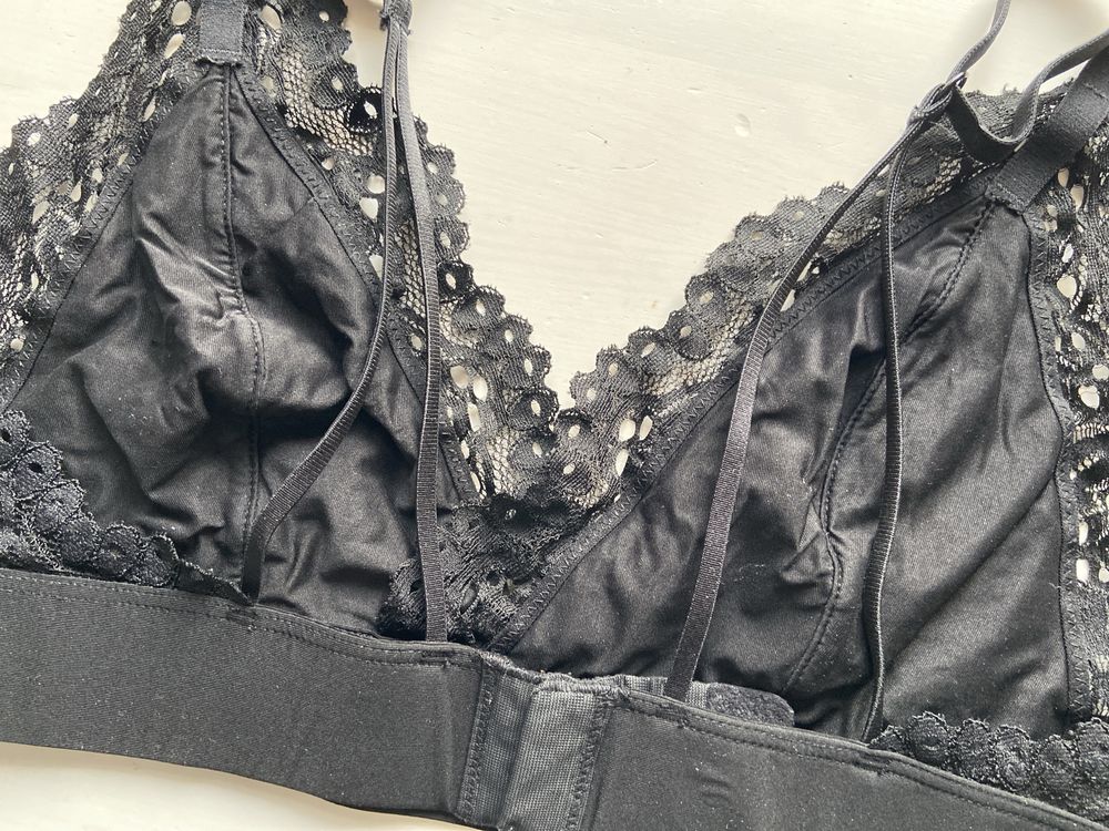 H&M koronkowy stanik nieusztywniany 70/ 75 C