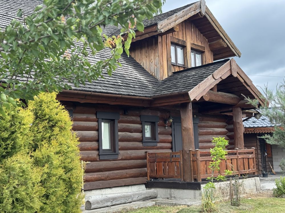 Крушинка, будинок -зруб з карпатськоі смереки, газ,40 соток