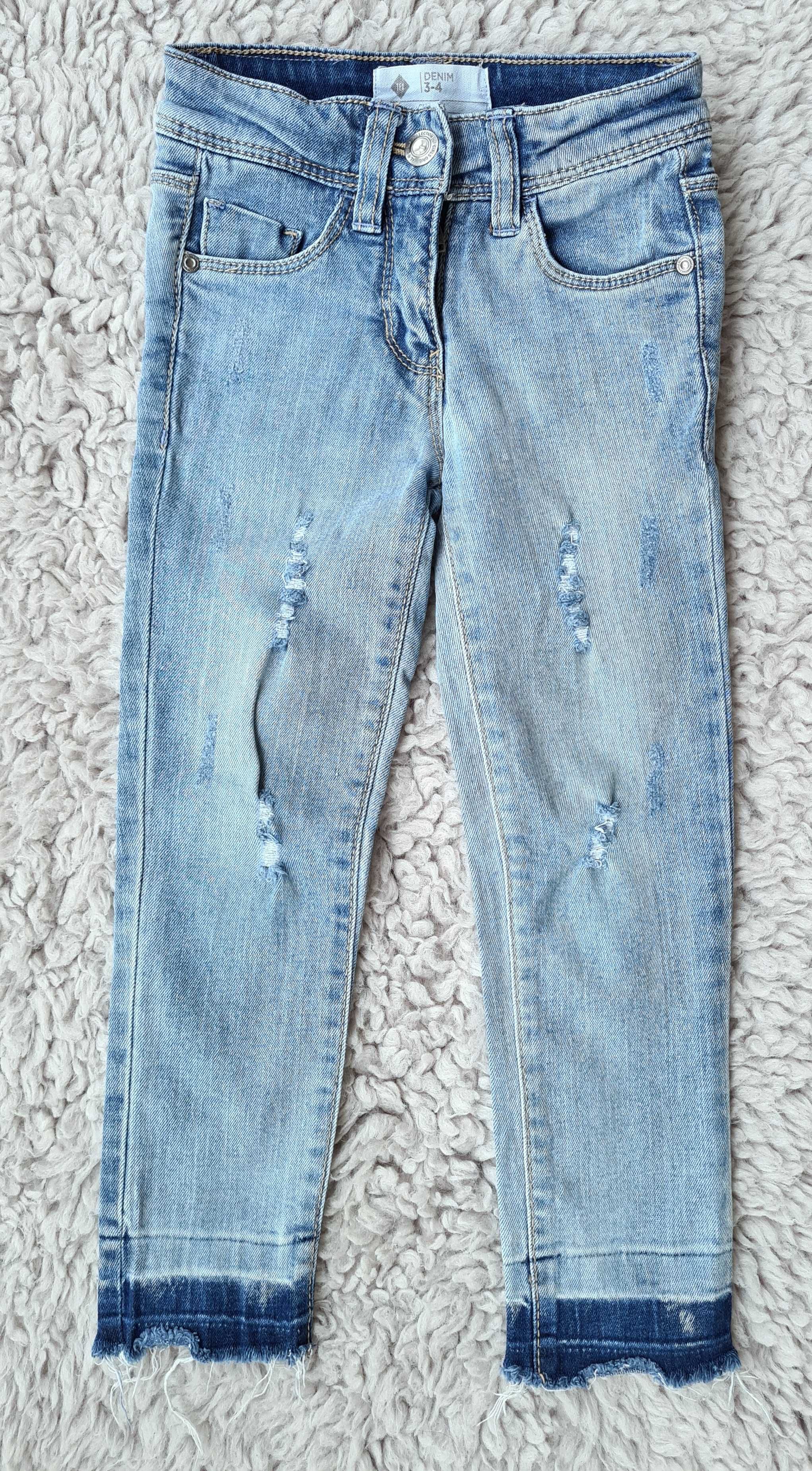 Spodnie 2 sztuki jeans i mięta roz 3 - 4 lat