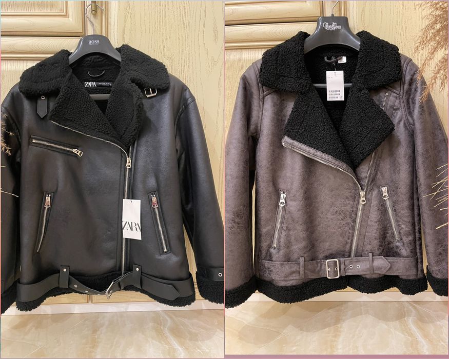 Куртка Дублянка авіатор дубленка Zara H&M єврозима S/M