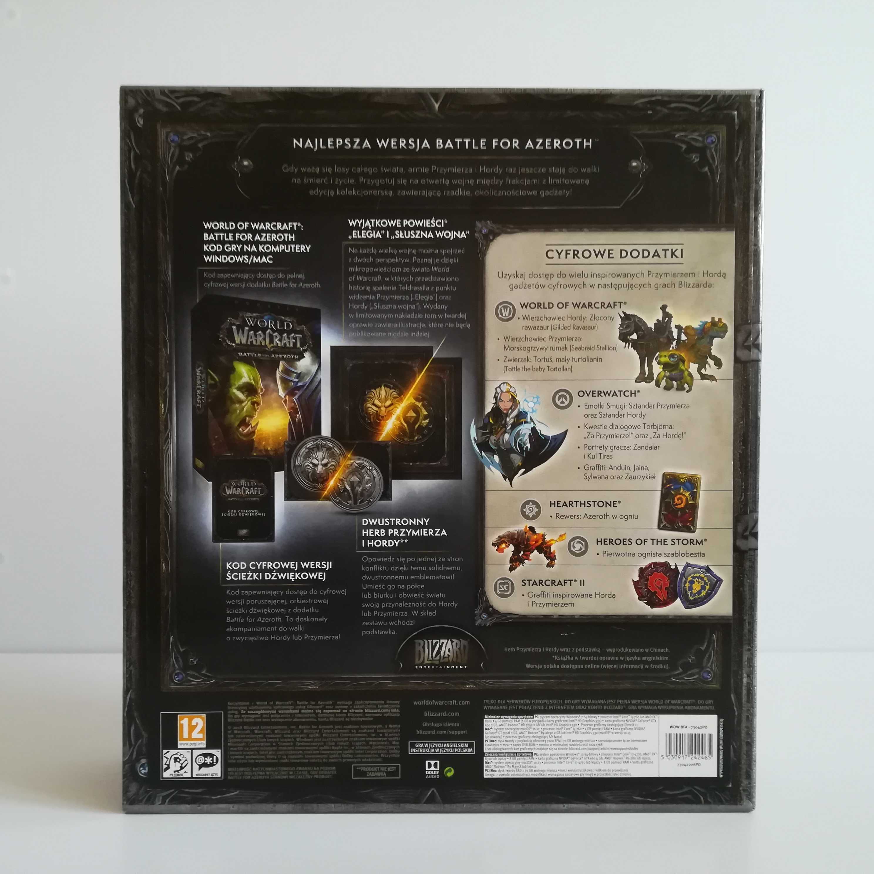 Karton pudełko po World of Warcraf Battle for Azeroth
