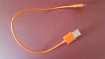 Kabel zasilający micro USB w kolorze pomarańczowym
