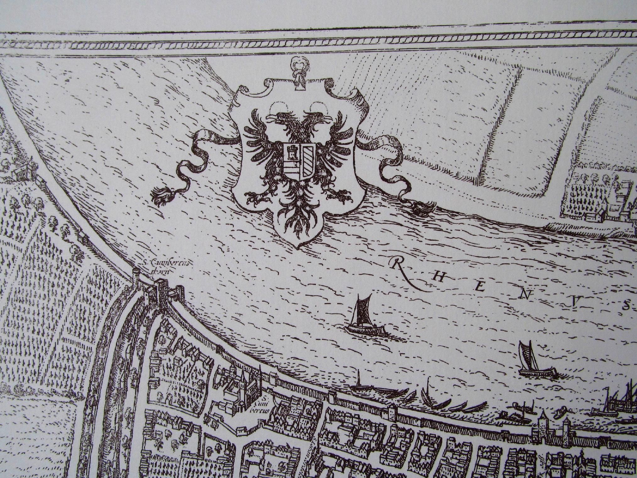 kolonia 1547 r stara mapa widok papier czerpany 23