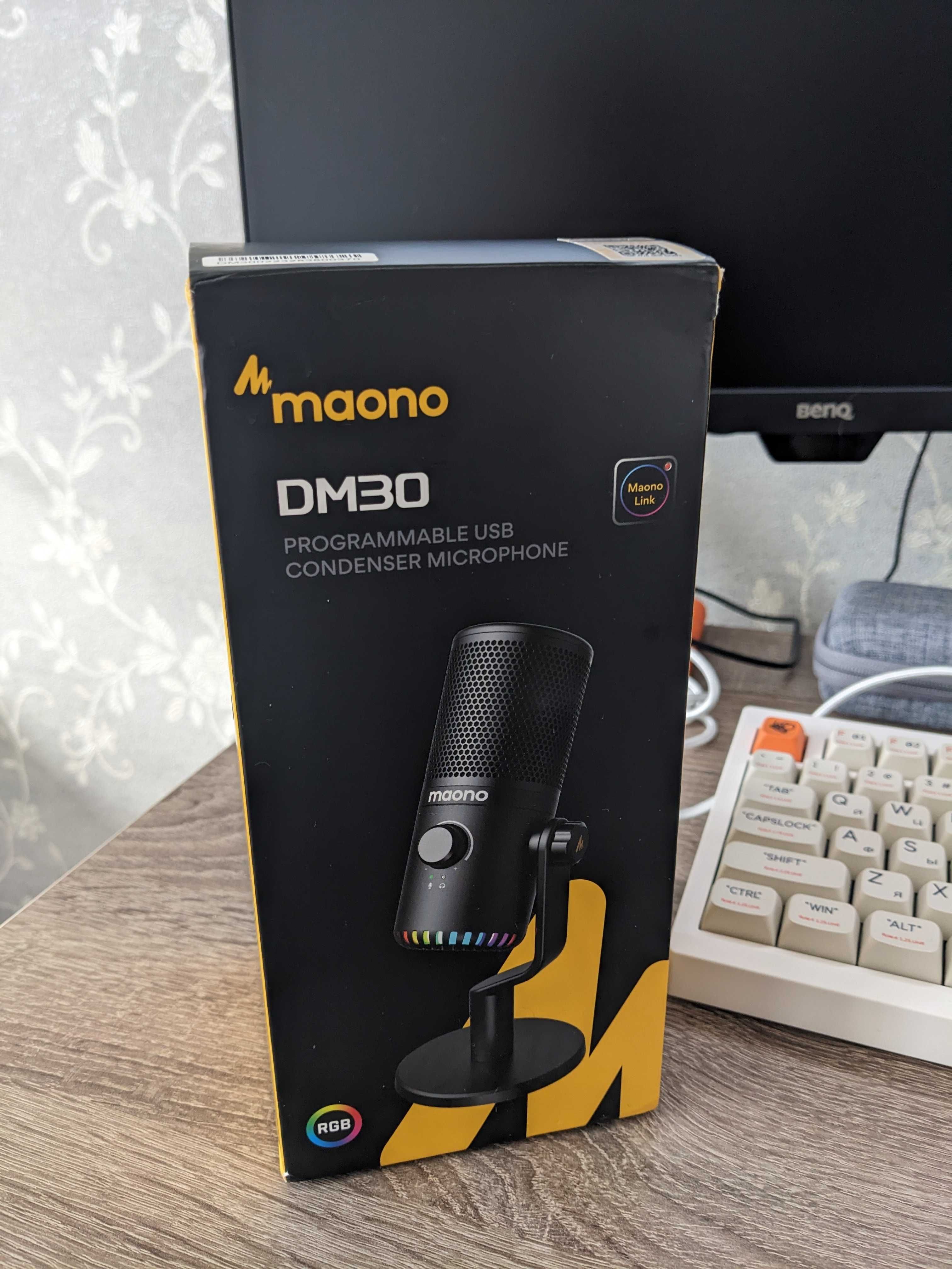 Мікрофон Maono DM30 RGB White USB