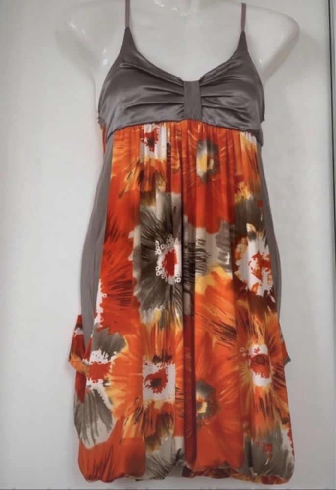 Niebanalna dżersejowa tunika na lato sukienka r. XS/S w modnym kolorze