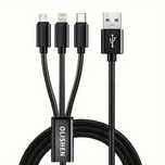 Кабель 3м для зарядки 3 в 1 USB - micro USB + Lightning + Type C