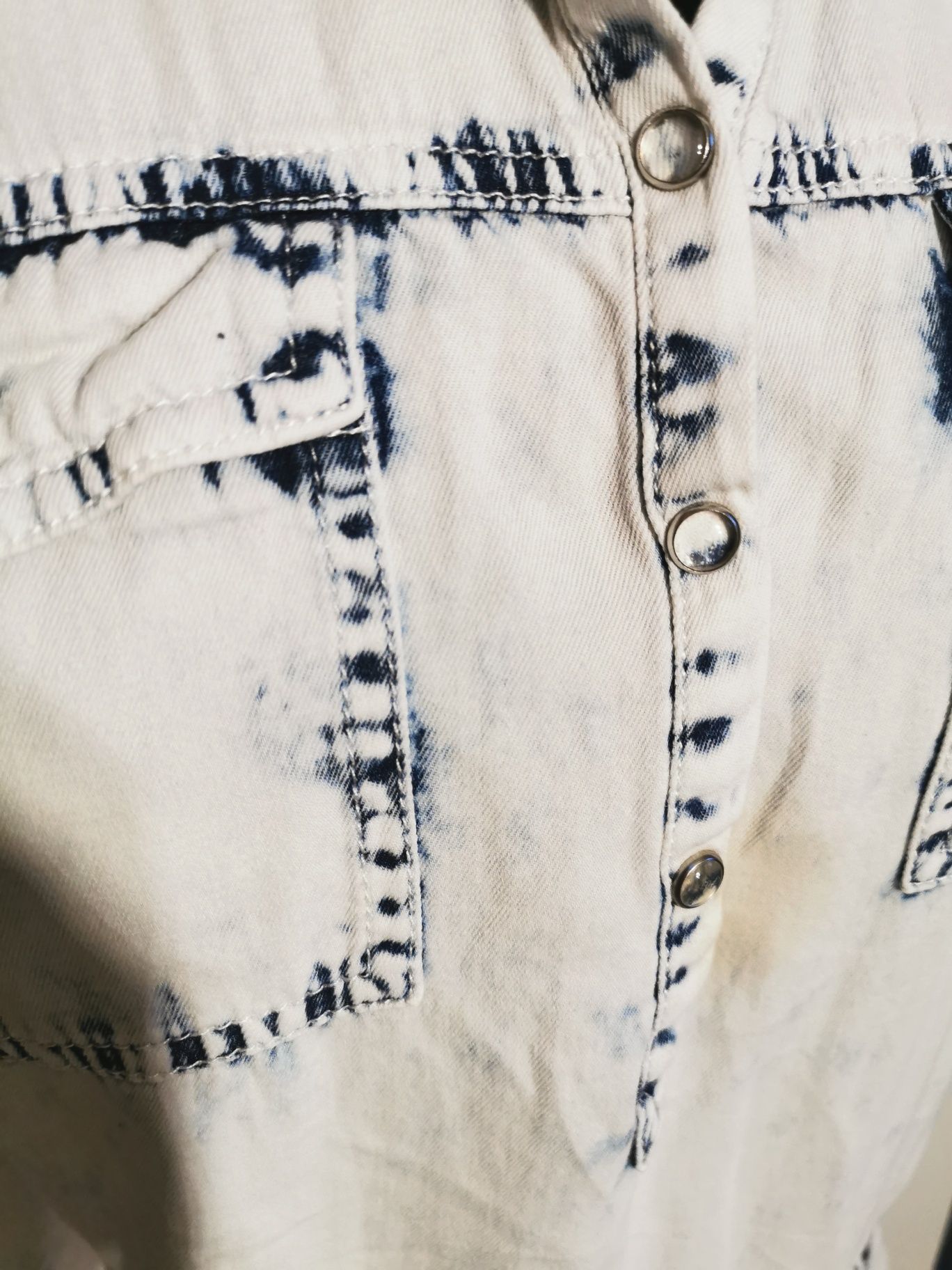 Jeansowa sukienka Mohito Collection 36 S jasny jeans kieszenie