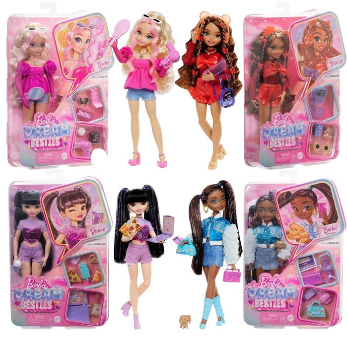 Барбі Barbie Dream Besties, Малібу, Тереза, Рене, Бруклін