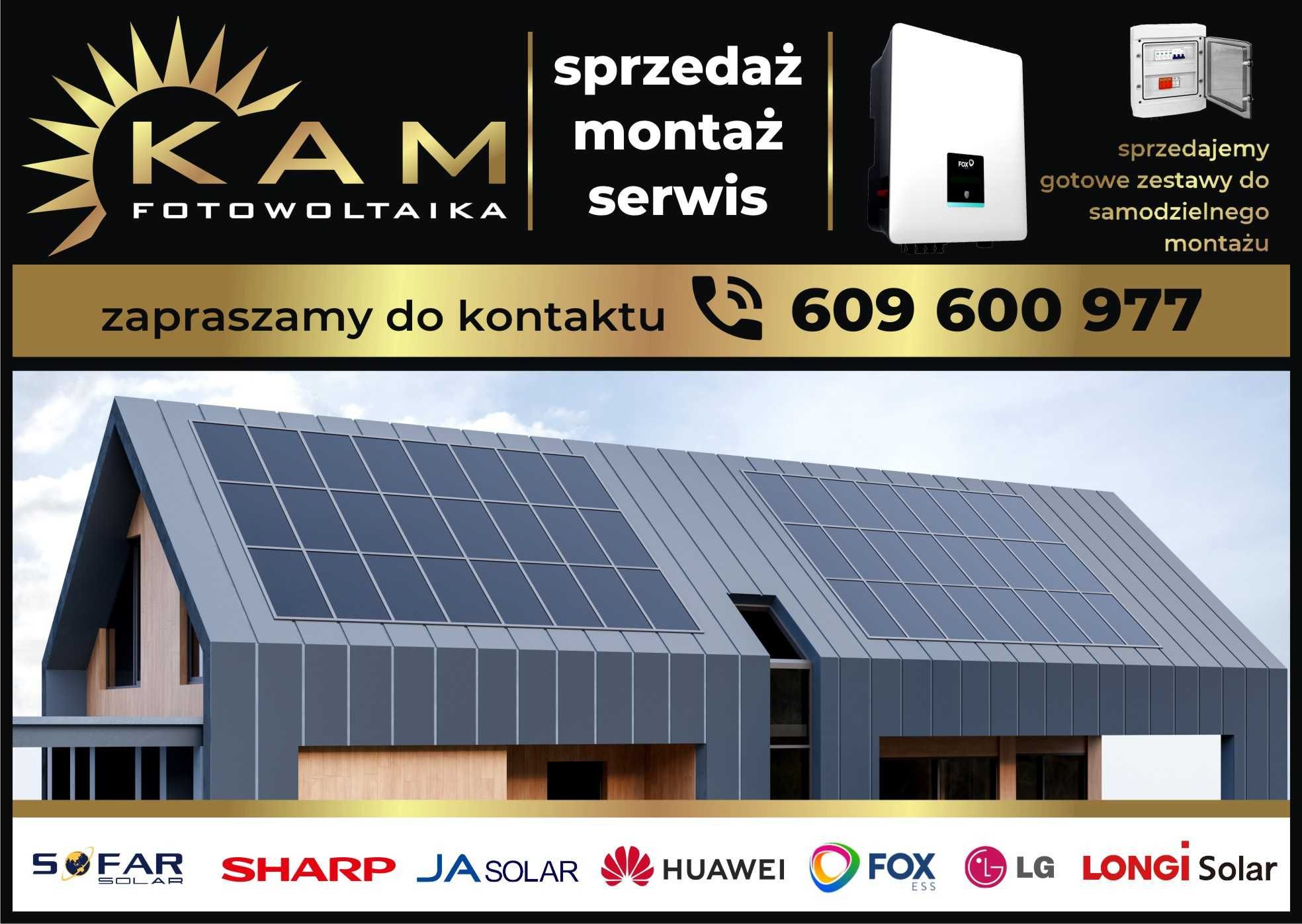 Fotowoltaika5kW + Magazyn energii 5kW Ja Solar + DEYE Hybrydowy