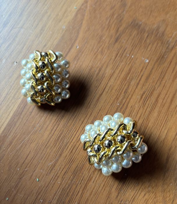 Biżuteria PRL vintage klipsy kolczyki