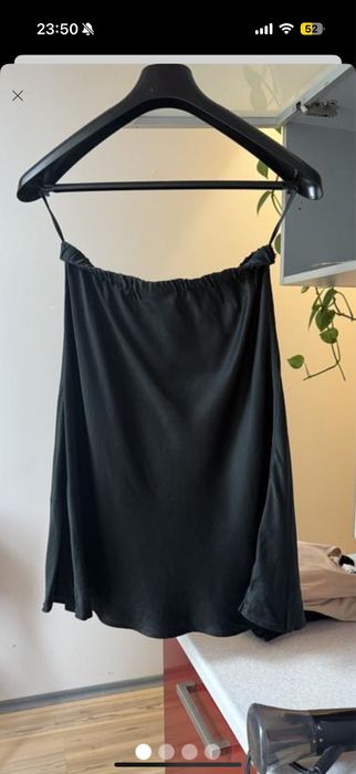 Юбка шелк черная