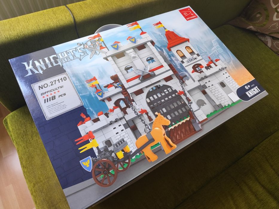 Klocki zamek nowe 1118 elementów kompatybilne z lego
