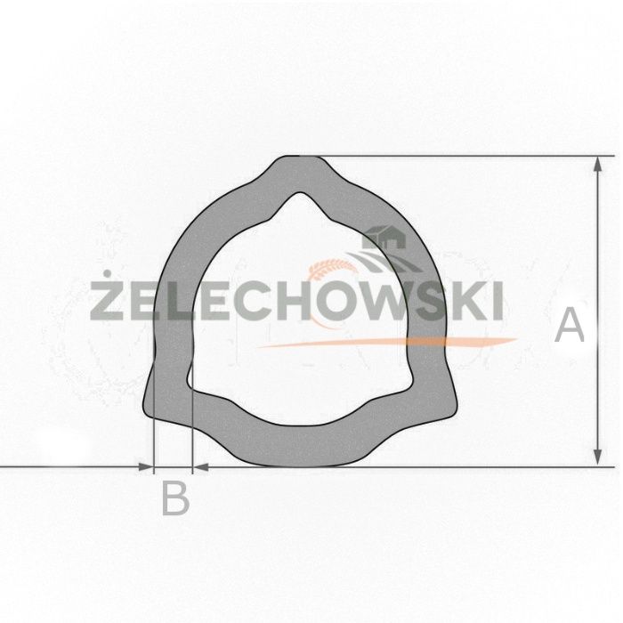 Przegub szerokokątny trójkąt 45 mm homokinetyczny dwukrzyżakowy WOM