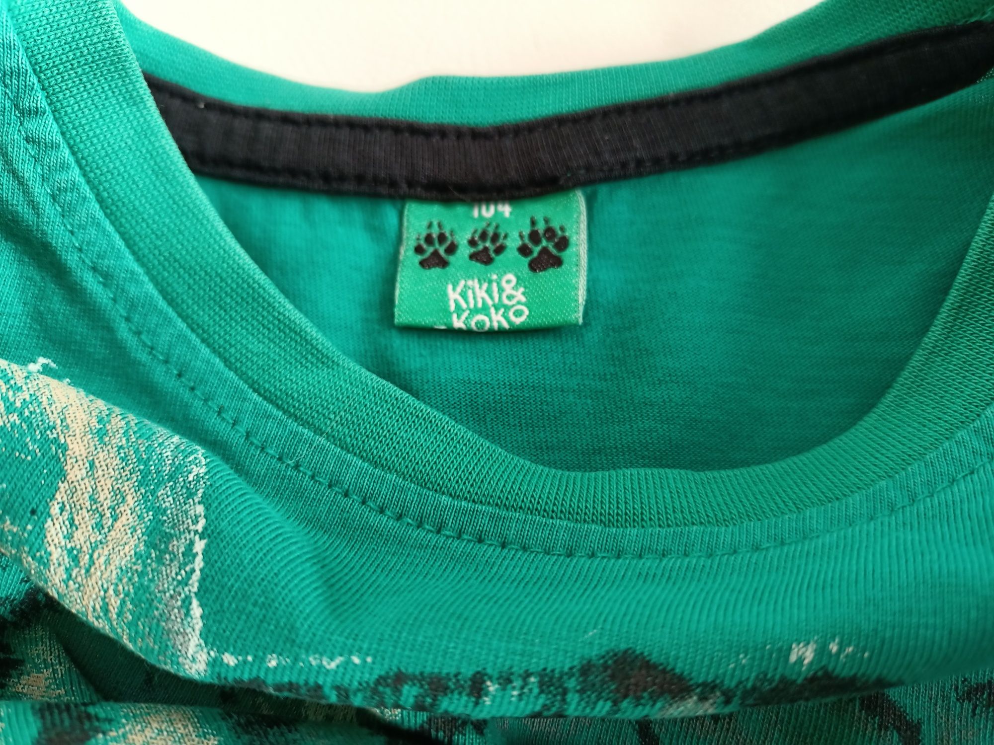 rozm.104 KIK I& KOKO T-shirt zielony tygrys