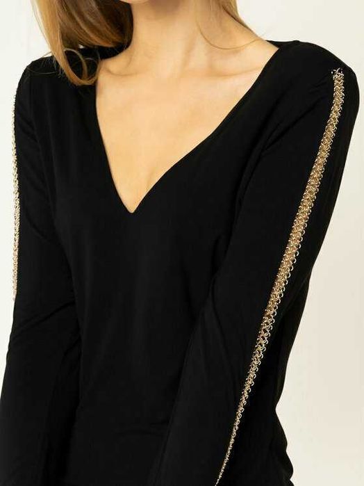 GUESS Damska bluzka z ozdobnymi łańcuszkami "M"