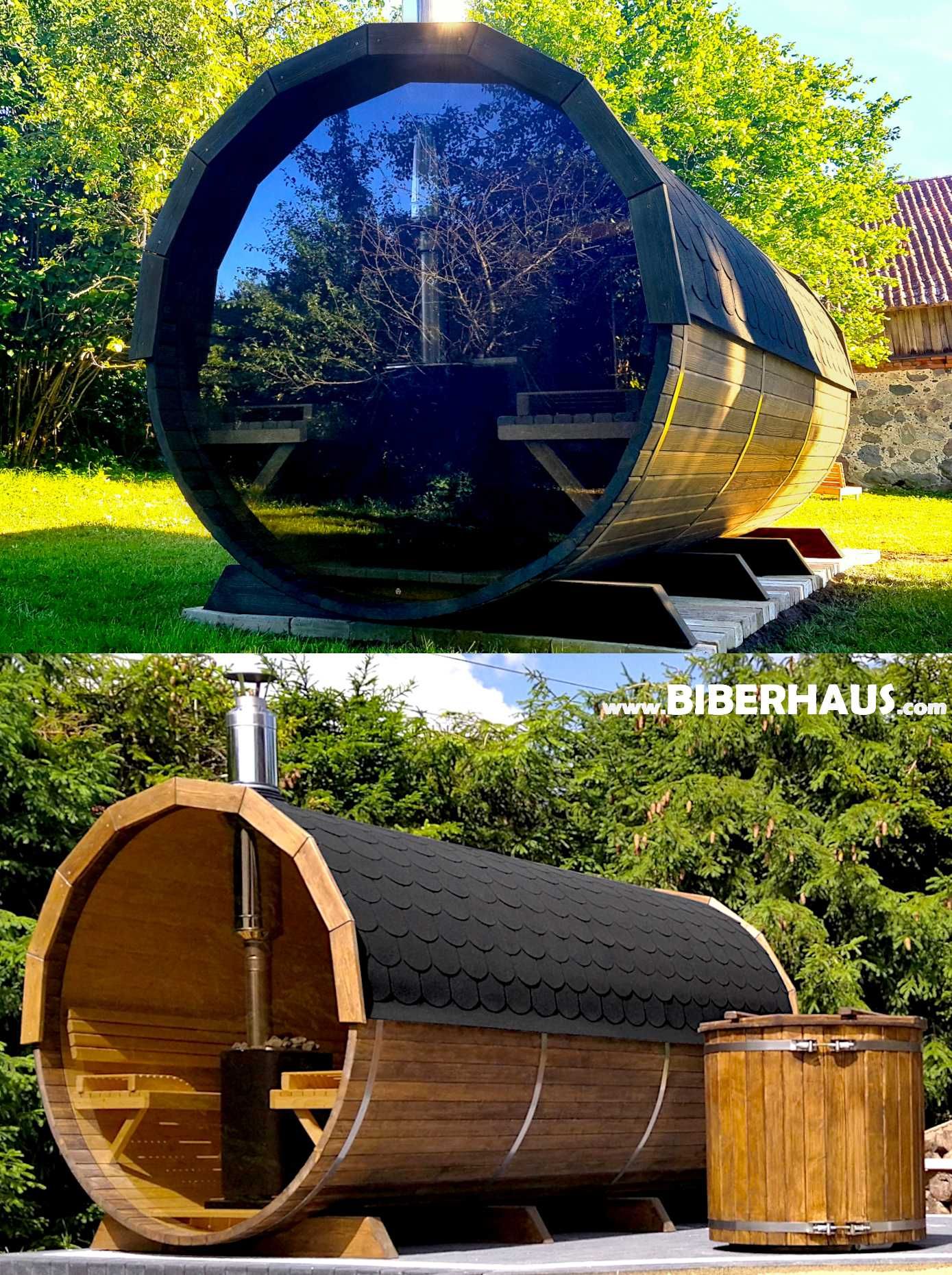 Sauna Ogrodowa 400cm + OKNO 100% + PRZEDSIONEK + BECZKA 500L GRATIS