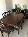 Mesa jantar extensivel + 6 cadeiras