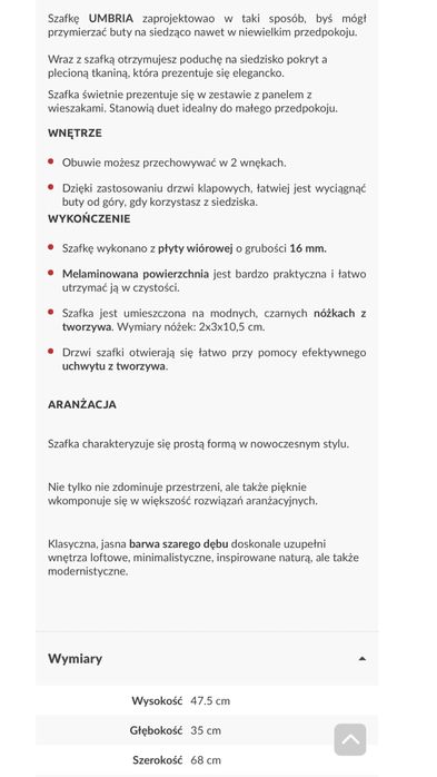 Meble/zestaw do przedpokoju