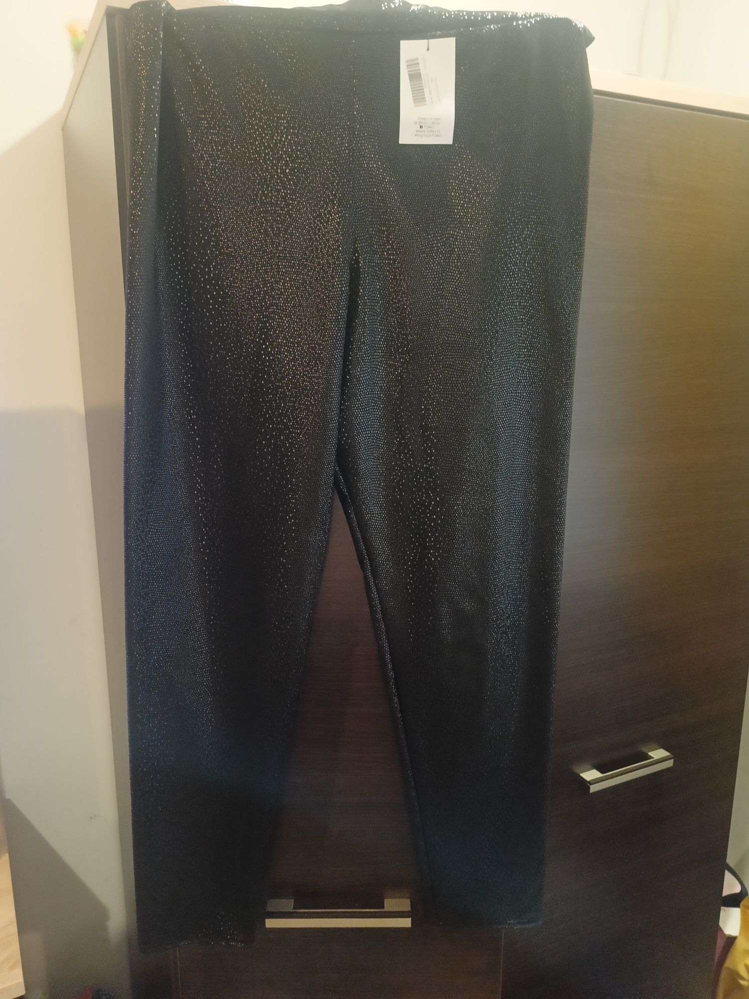 Nowe legginsy czarne skóra ekologiczna rozmiar 50/52(5xl-6xl)