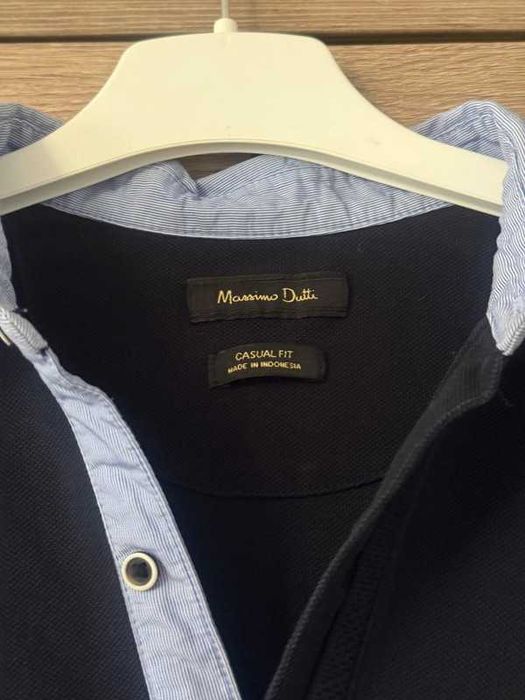 Bluzka Polo z kołnierzykiem Massimo Dutti S elegancka koszula