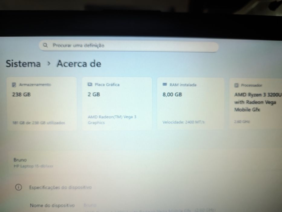 Portátil HP 15" Azul