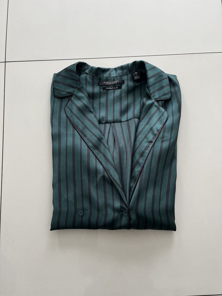 Scotch&Soda Satynowa w dotyku elegancka męska koszula nocna L 40