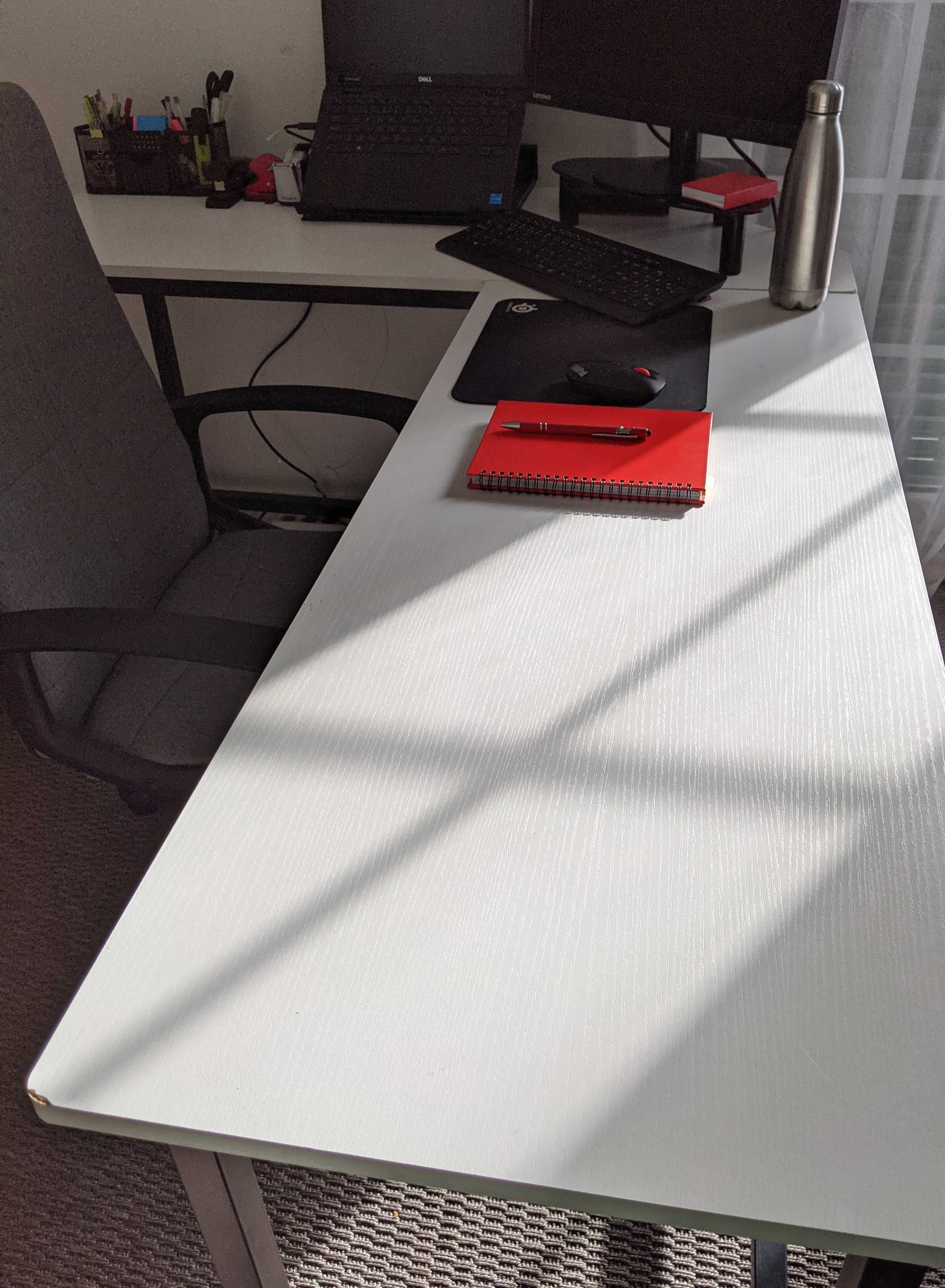 Mesa / Secretária em L [branca]