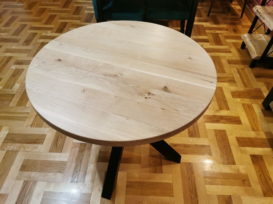 Stolik dębowy 100cm średnica. Każdy wymiar.