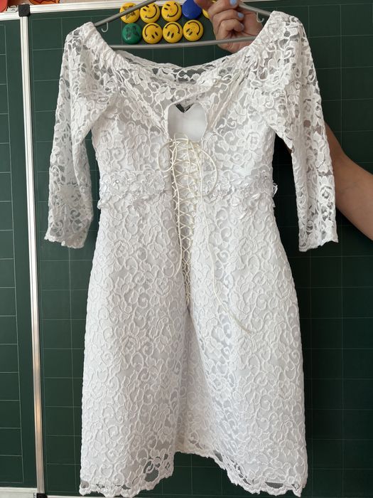 Свадебное платье короткое + туфли