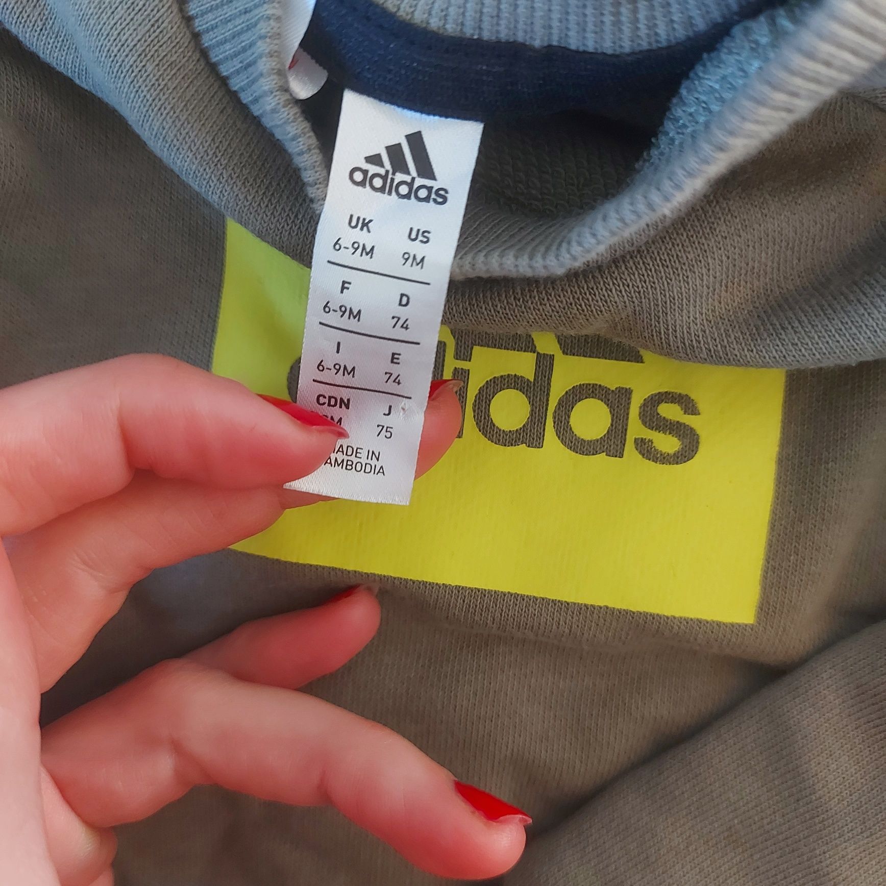 Adidas dres 6/9 mcy 74cm spodnie bluza Oryginał